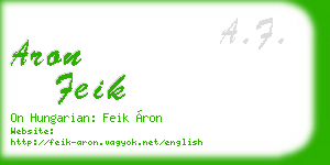 aron feik business card